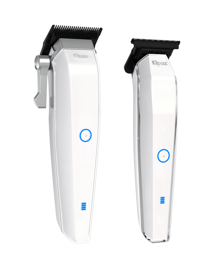 Christmas Bundle - Elite Duo, BT1 Trimmer (Origami White), Fade Brush, Hard Shell Case, Cape XL